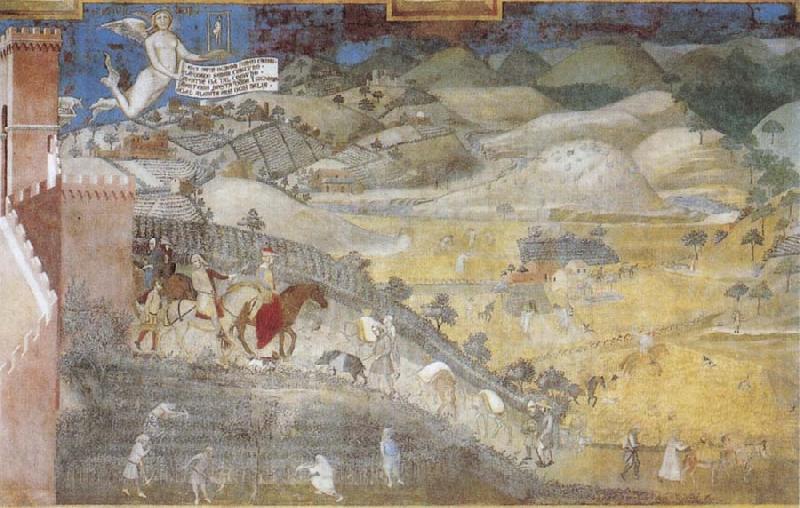 Ambrogio Lorenzetti Life in the Country